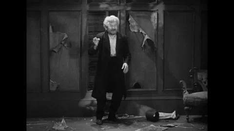 US - 1929 - in this comedy, when a man howls like a ghost in a haunted house, Stock Footage 337972239