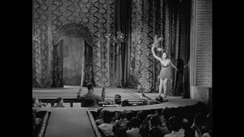 US - 1929 - in this drama, after a performance at a burlesque show, a girl goes 스톡 동영상 341988143