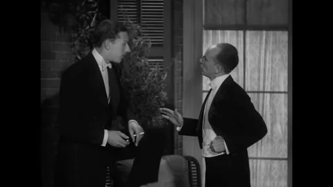US - 1930 - in this comedy, a British man tells an older in-law that his nephew Stock Footage 337946734