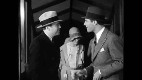 US - 1930 - in this comedy, a composer is chatting with a comedian at a subway Stock Footage 325207205