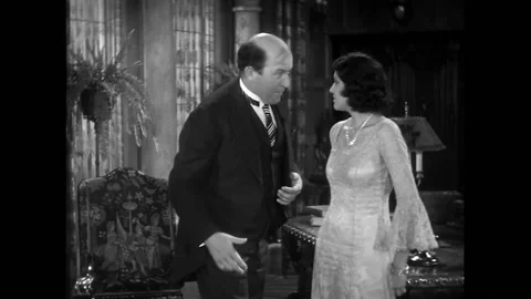 US - 1930 - in this comedy, a father criticizes his daughter's fiancé. When she Stock Footage 325205447
