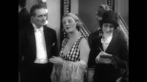 US - 1930 - in this comedy, journalists interview a Broadway star backstage, but Stock Footage 323261693