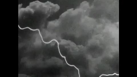 US - 1930 - in this comedy, a plane crashes to the ground in a thunderstorm. A Stock Footage 340582481