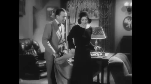 US - 1930 - in this drama, an ex-convict begrudgingly joins a gangster's crew, Stock Footage 341003474
