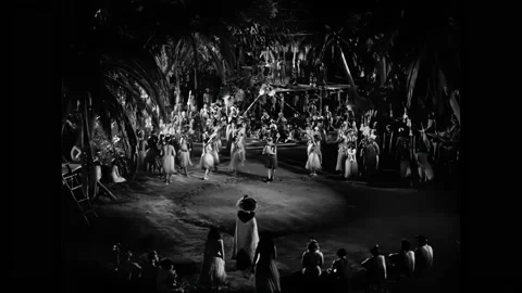 US - 1932 - in this drama, a native princess is brought before a prince for Stock Footage 327681315