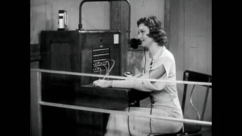 US - 1933 - in this drama, a friendly switchboard operator connects calls and Stock Footage 323265293