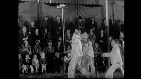 US - 1933 - during the main act of a circus, an outsider prepares to disrupt the Stock Footage 340585833