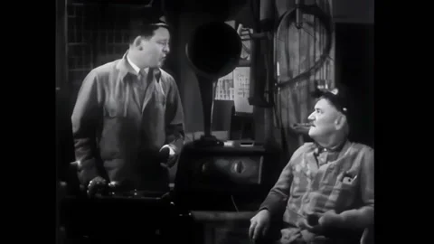 US - 1934 - in this comedy, a man tapes applause from a radio show, explaining Stock Footage 301521337