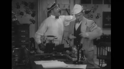US - 1934 - in this comedy, a man throws things away he doesn't need. Then, he Stock Footage 264661825
