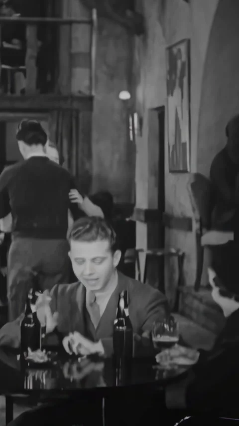 US - 1936 - in this comedy, people are having fun at a bar, dancing and Stock Footage 339837550