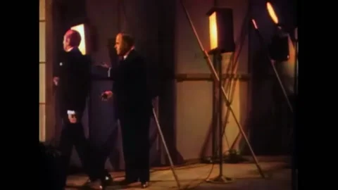 US - 1938 - in this drama, an actor forgets his lines. His co-actress whispers Stock Footage 296384408