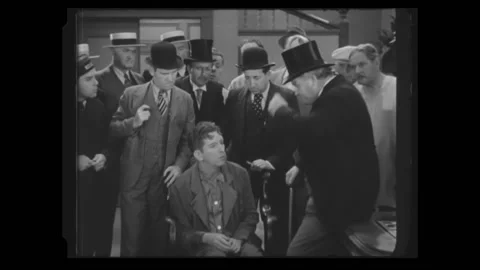 US - 1938 - in this parody, a group of detectives and a prosecutor are Video stock 254192145