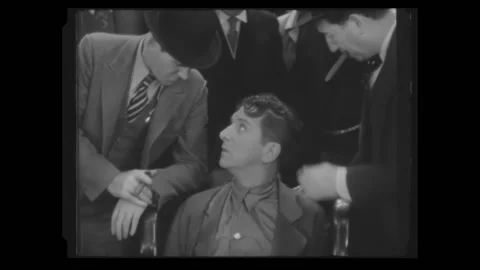 US - 1938 - in this parody, a group of detectives and a prosecutor are Stock Footage 254200341