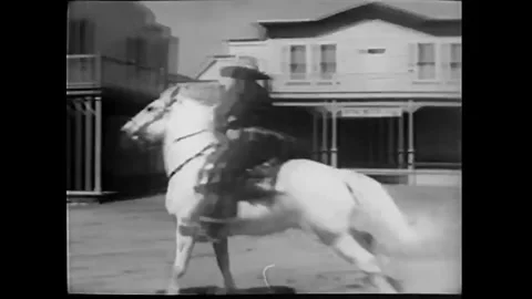 US - 1942 - in this western, a marshal storms a saloon and arrests a corrupt Stock Footage 340591163