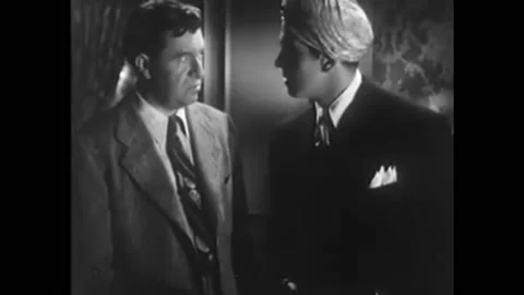 US - 1947 - in this comedy, a clairvoyant resents a man's opinion that he is a Stock Footage 284817359