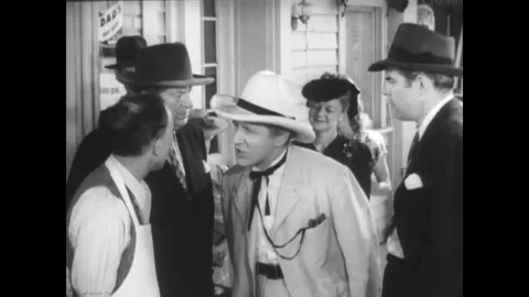 US - 1947 - in this comedy, a man asks a businessman about the difference Stock Footage 268965419