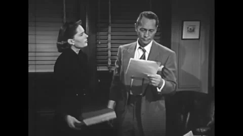 US - 1949 - in this romance, a man uses an assistant's desire to help as an Vidéo 340653814