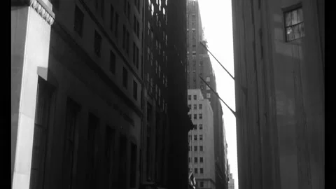 US - 1956 - in this drama, an elevator operator directs people in a busy Stock Footage 330603202