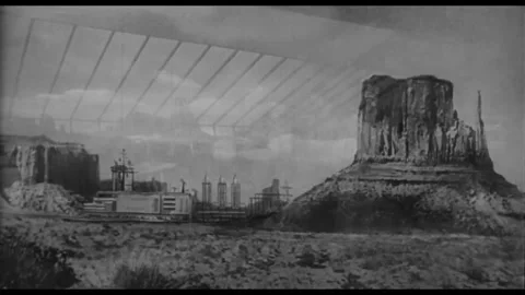 US - 1957 - in this sci-fi film, scientists work in a lab, and one of them Stock Footage 341323620