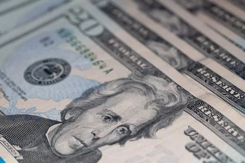 US 20 dollar banknotes Stock Photos