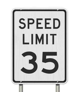 US 35 mph Speed Limit sign Illustrazione stock