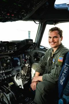 U.S. Air Force 1st Lt. Nicholas Armour, 89th Airlift Squadron pilot, poses... Stock Photos