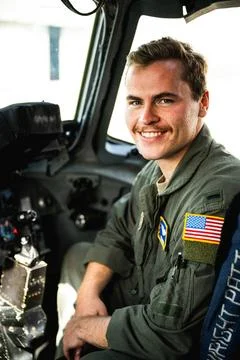 U.S. Air Force 1st Lt. Nicholas Armour, 89th Airlift Squadron pilot, poses... Stock Photos