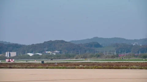 U.S. Air Force A10 Thunderbolt II aircraft taxiing at Osan Air Base, South Korea 库存影片 254678615