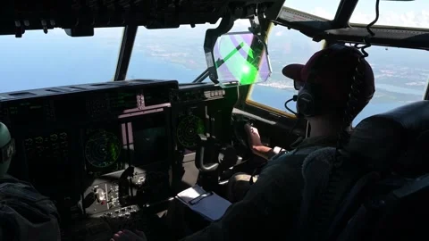 U.S. Air Force Air Commandos flying MC-130J Commando II aircraft Stock Footage 258335763