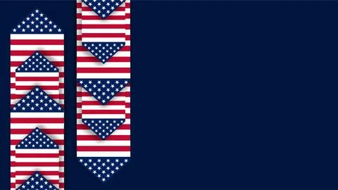 US Air Force Birthday background with patriotic American flag arrows on dar.. Illustrazione stock