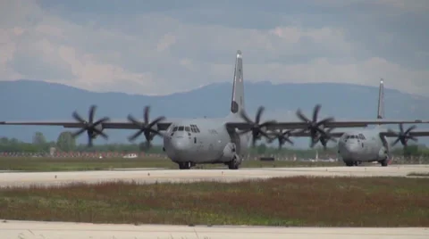 U.S. Air Force C-130J Super Hercules operations Stock Footage 37886856