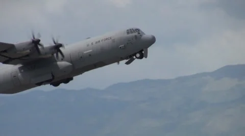 U.S. Air Force C-130J Super Hercules operations Stock Footage 37887201