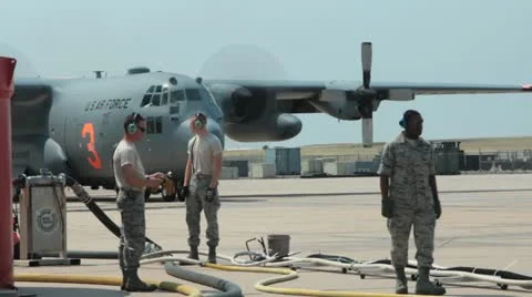 US Air Force c130 (HD) c 스톡 동영상 11897223