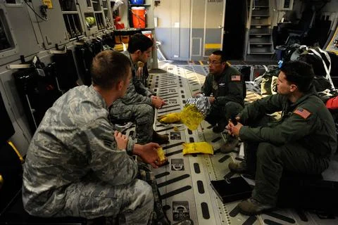 U.S. Air Force Chief Master Sgt. D.J. Dibibar from the 15th Airlift Squadr... Stock Photos