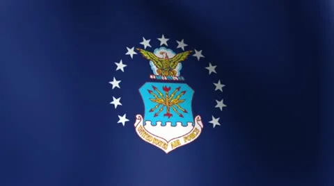 US Air Force Flag Loop Video stock 21441427