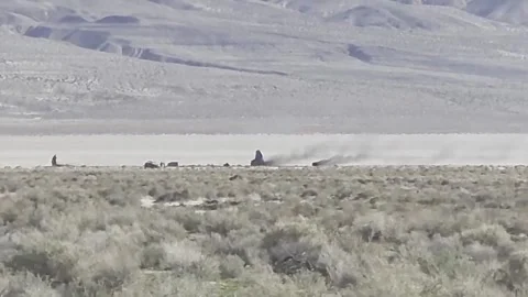 US: Air Force Jet Crashes in Southern California, Pilot Ejects Safely Stock Footage 322713624