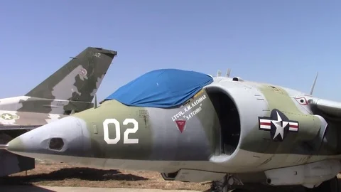 US Air force jet gray and green Video stock 77149905