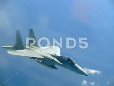 Us air force jet at high speed Stock Photos