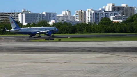 US Air Force One or Two airfield take-off Stock Footage 229035760