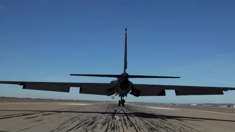 U.S. Air Force TU-2S Dragon Lady aircraft landing Stock Footage 262746954