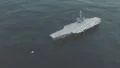 U.S. Aircraft Carrier Aerial Shot as Jets Depart (CGI) 4k or 4k+ Resolution