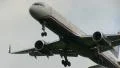 US Airways plane flying overhead HD Footage