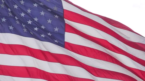 U.S. American Flag Blowing Stock Footage 199737157