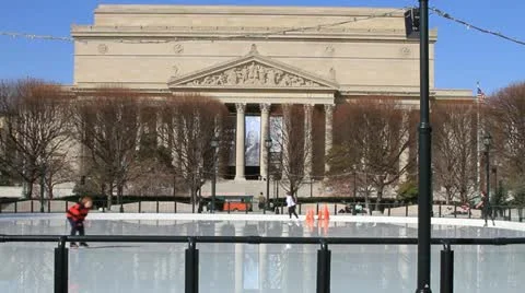 US Archives and Skating rink Stock Footage 10828086