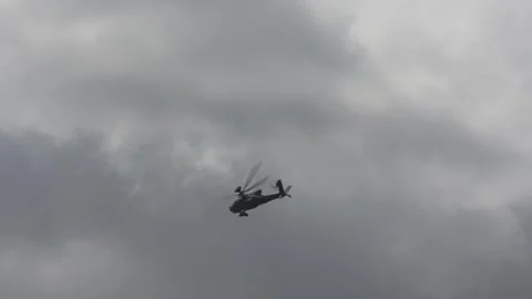 U.S. Army AH-64E Apache helicopter  Stock Footage 274708628