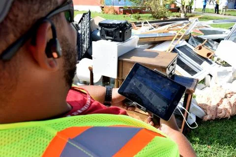 U.S. Army Corps of Engineers, Engineer Research and Development Center emp... 스톡 사진