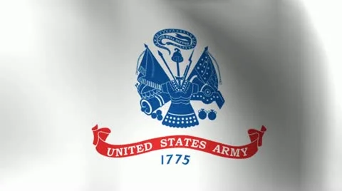 US Army Flag Loop Video stock 21441700