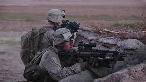 U.S. Army foot patrols move through Afgh... | Stock Video | Pond5