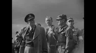 U.s. Army General Dwight David Eisenhower Talks To Members Of A Gun Crew - 1951 Stock Footage