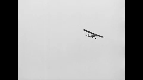 US Army Propaganda Warfare Techniques Airplane Dropping Leaflets Stock Footage 94274071